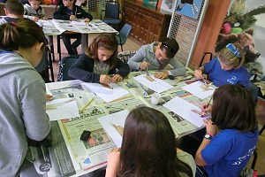 All'opera con i prodotti raccolti dai bambini